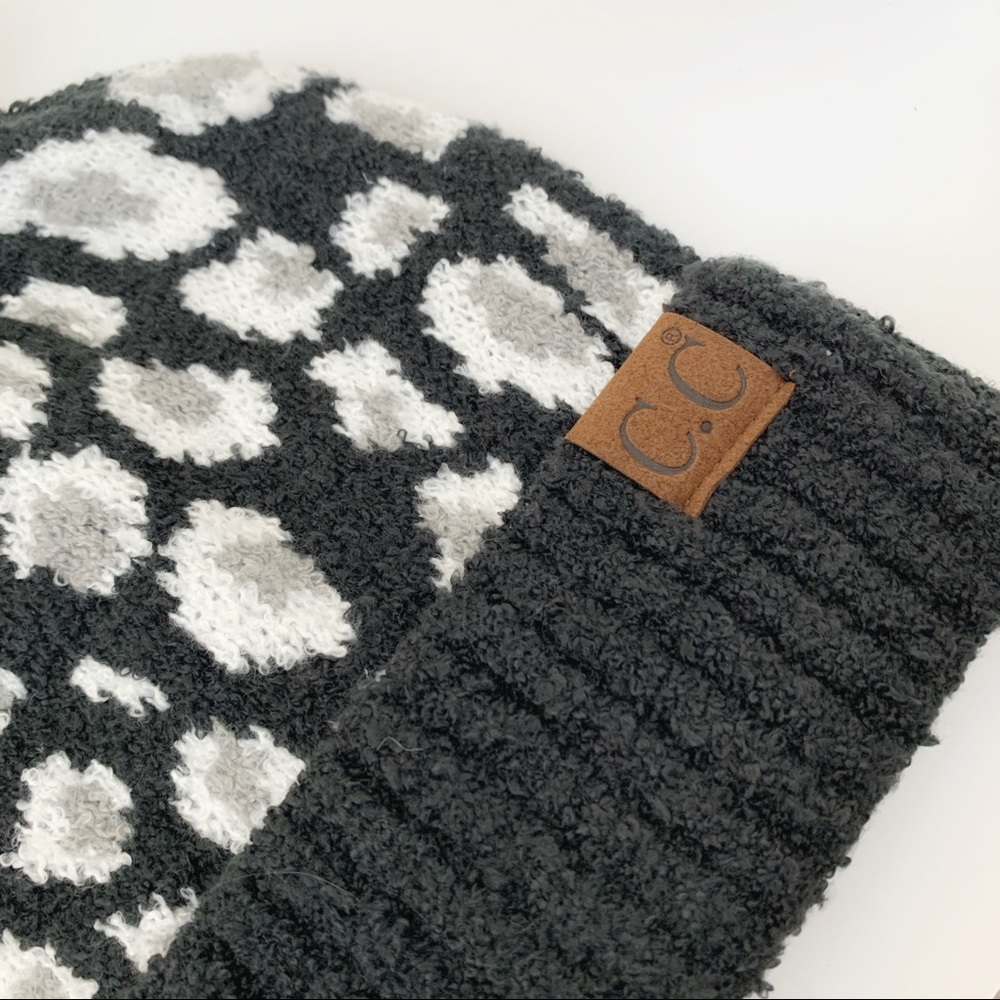 Sybil Leopard Pom Beanie - Picture 6 of 7